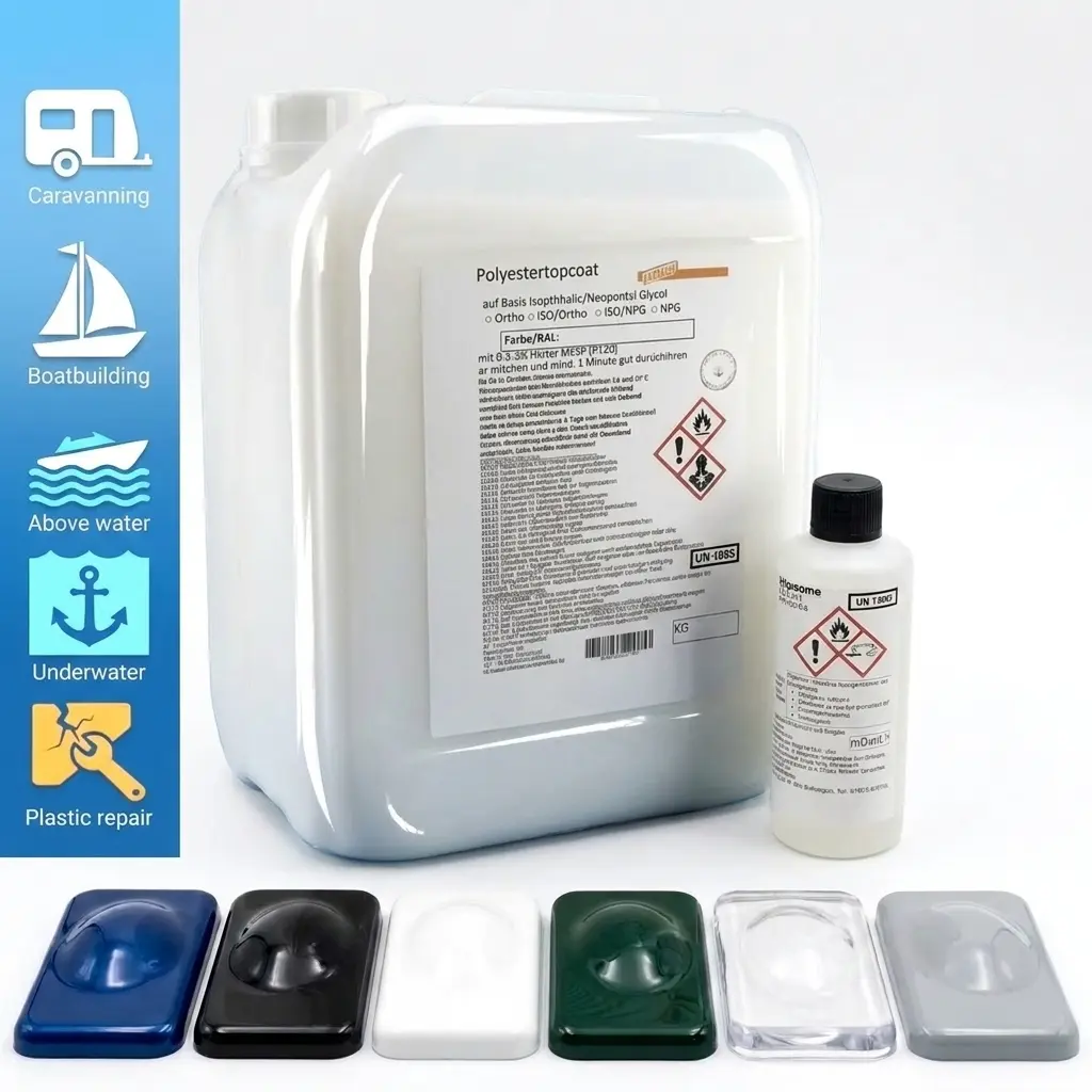 Topcoat ISO/NPG + Härter | weiss | UV echt | Über- & Unterwasser | chemisch stabil