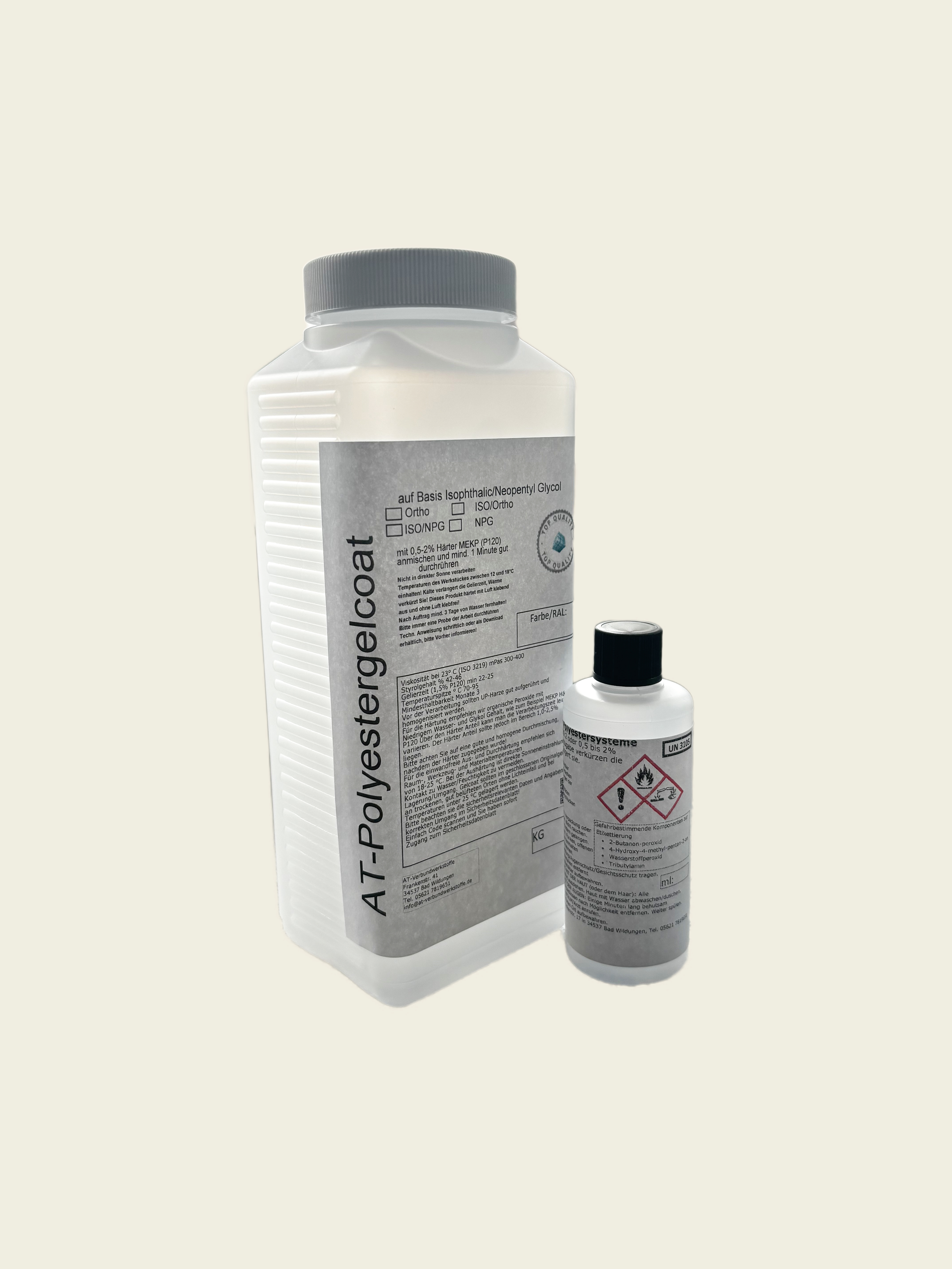 Gelcoat ISO/NPG inkl. Härter - Weiß RAL 9010 Gelcoat ISO/NPG inkl. Härter - Weiß RAL 9010