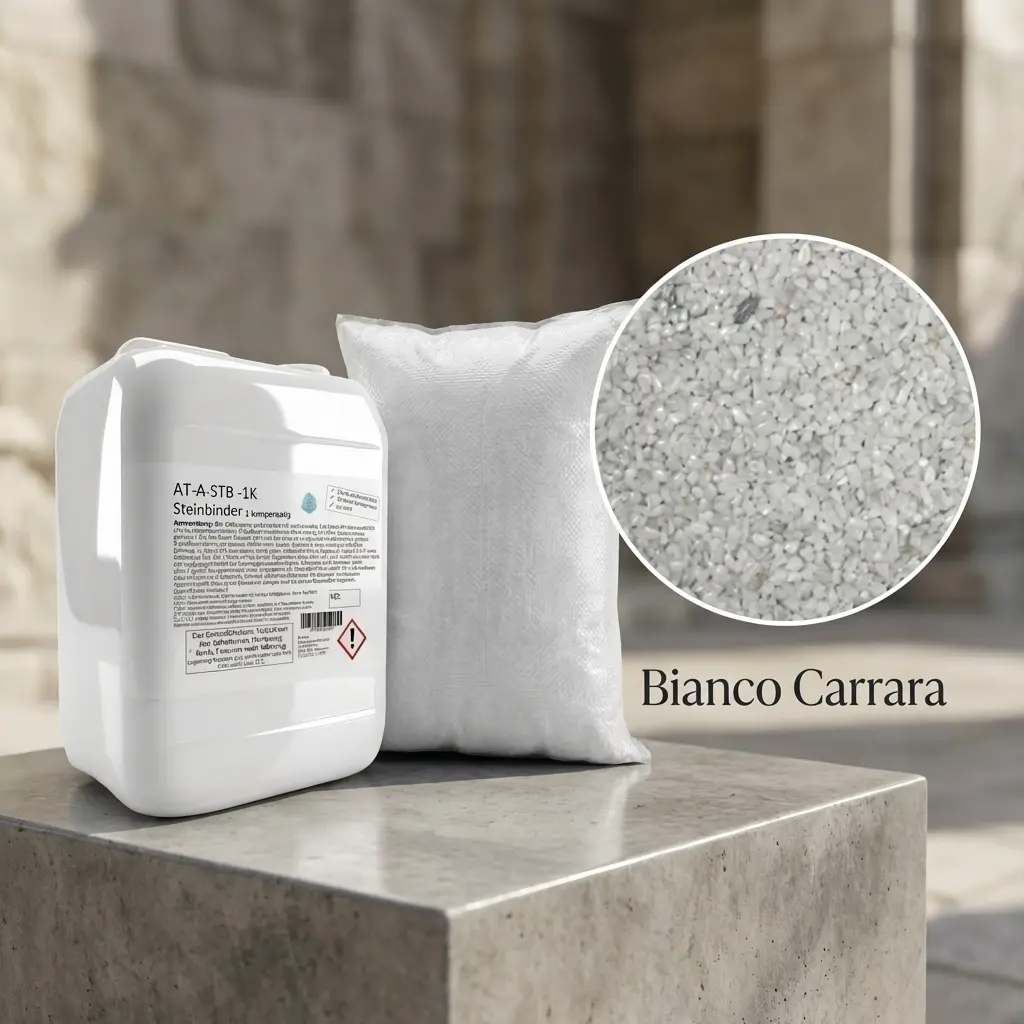 Steinteppich Set| Bianco Carrara | 2,5m² 