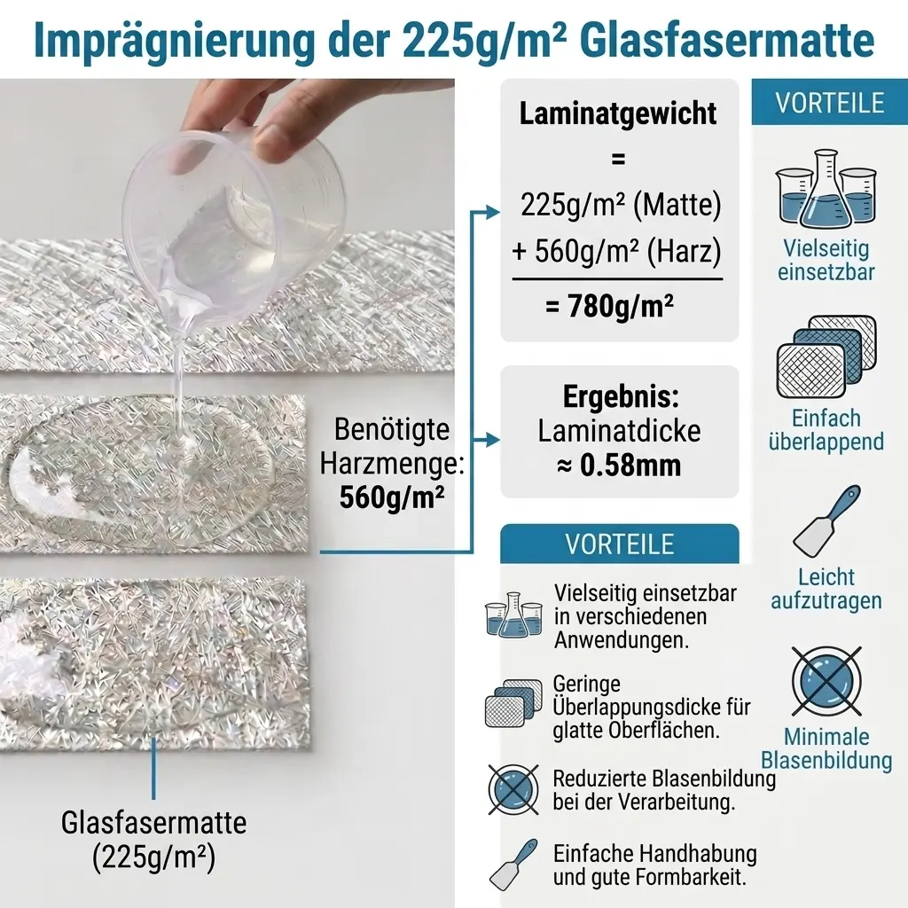 Glasfasermatte 225g/m² pulvergebunden Glasfasermatte 225g/m² pulvergebunden