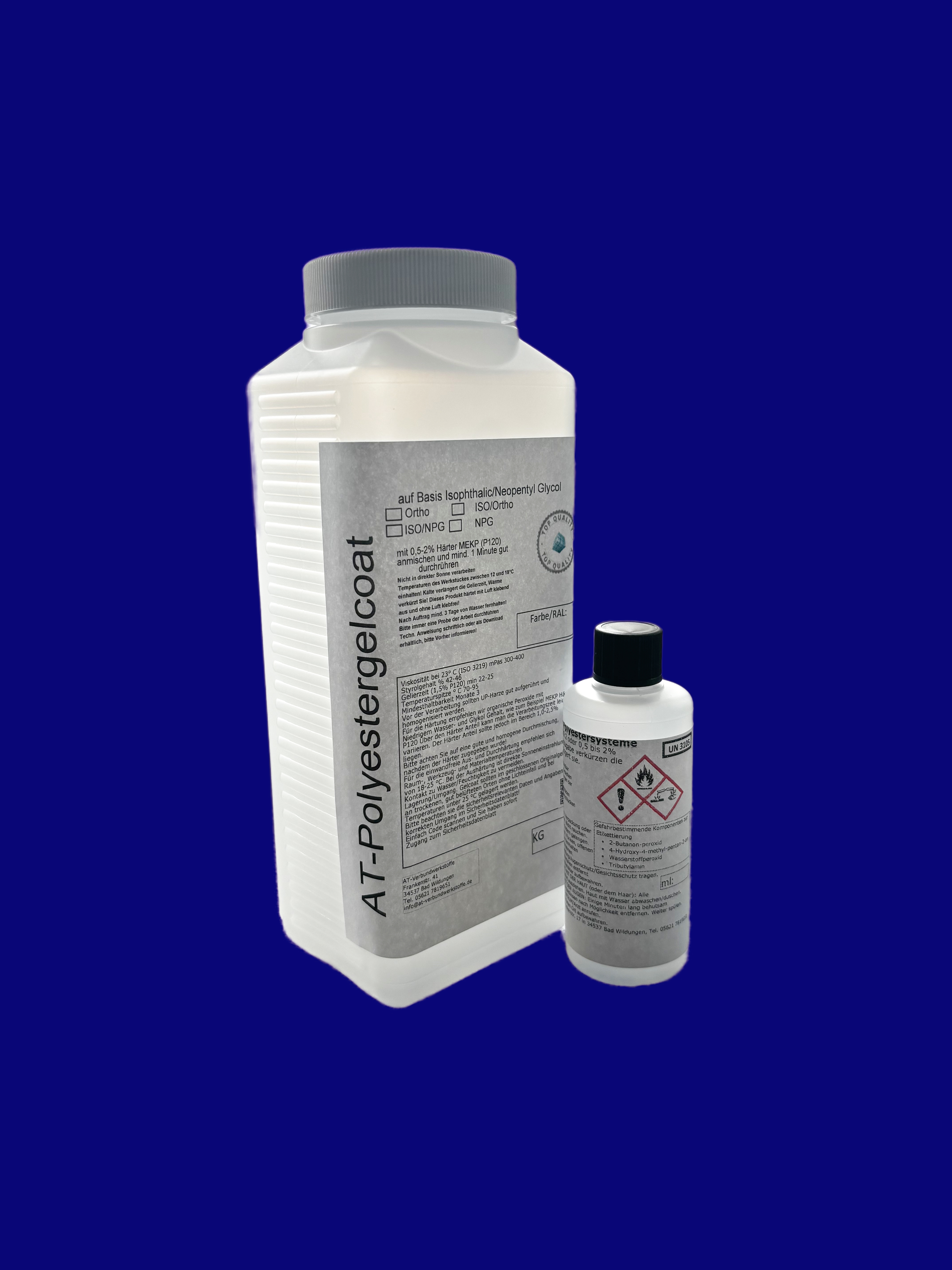 Gelcoat ISO/NPG inkl. Härter - Blau RAL 5002 Gelcoat ISO/NPG inkl. Härter - Blau RAL 5002