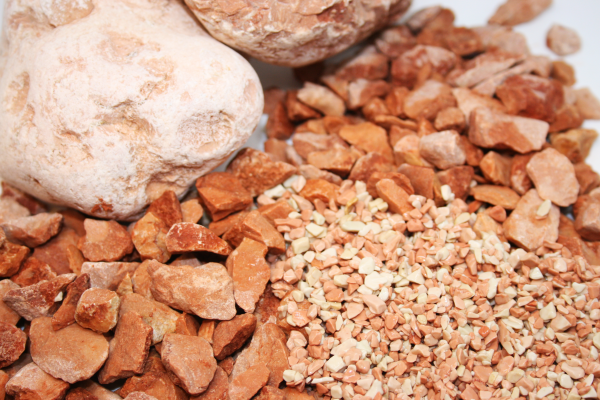 Dekosteine "Rosso Verona" - ital. Naturmarmor für Innen und Außen, ca. 25kg