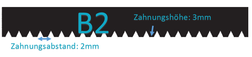 Zahnspachtel B2, Breite 250 mm Zahnspachtel B2, Breite 250 mm