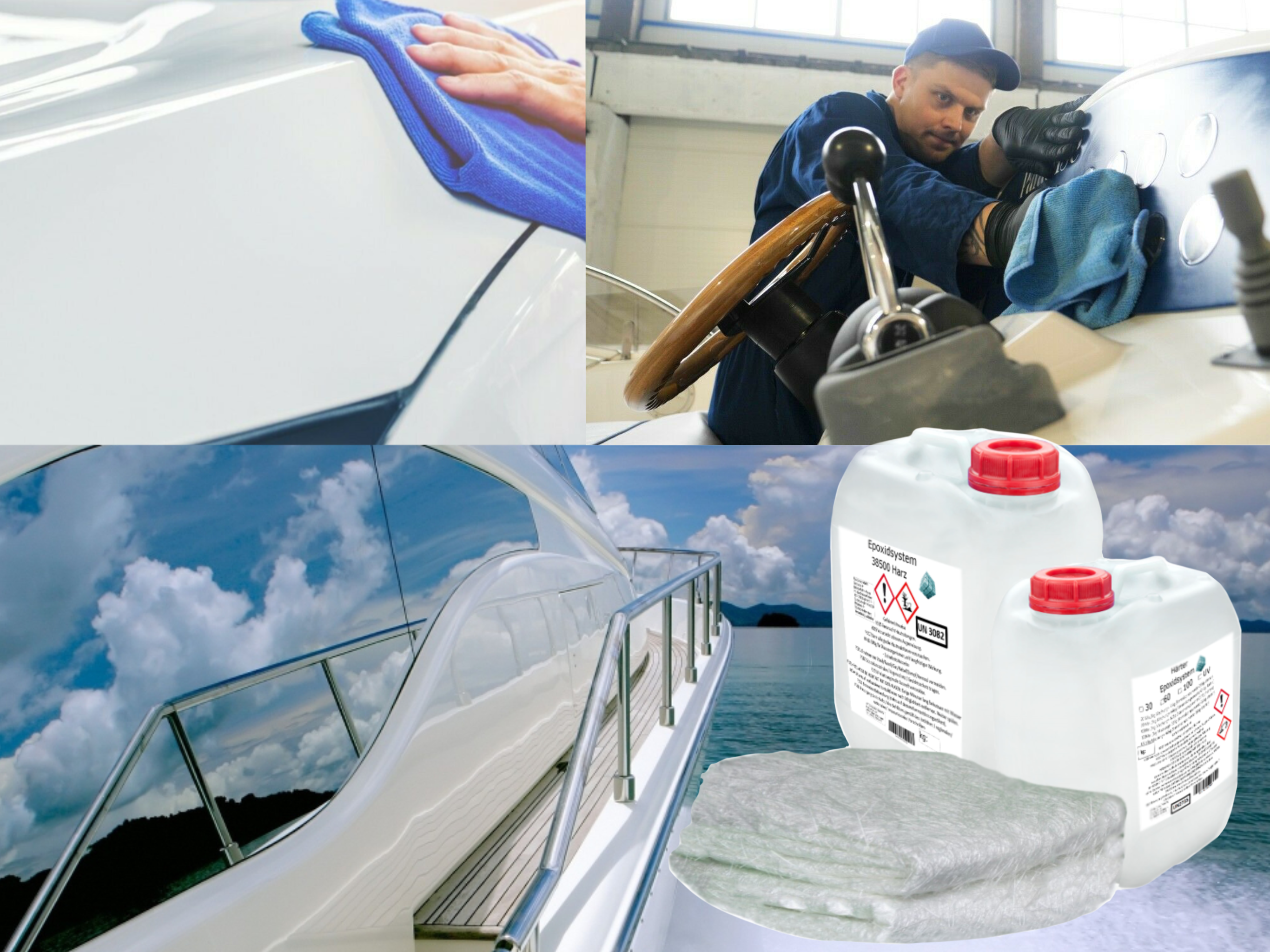 GFK-Set: 3kg Epoxidharz + 5m² Glasfasermatte 600g/m² GFK-Set: 3kg Epoxidharz + 5m² Glasfasermatte 600g/m²