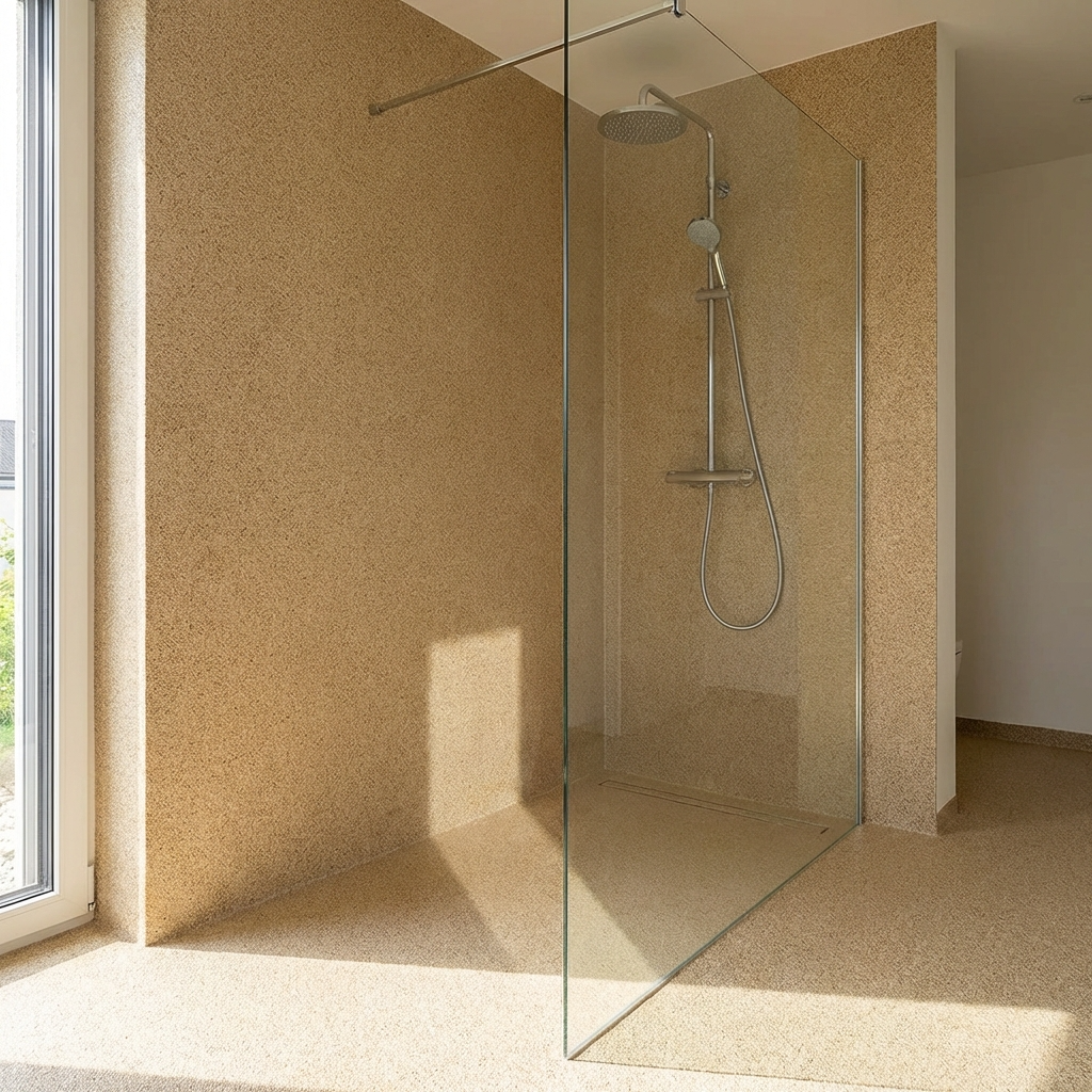 Steinteppich im Badezimmer – fugenlos und pflegeleicht