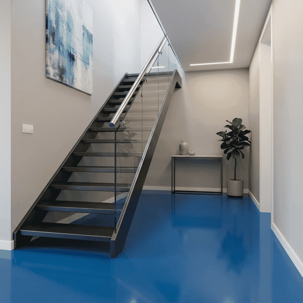 Epoxidharz-Bodenbeschichtung AT-EDF100 enzianblau|5010