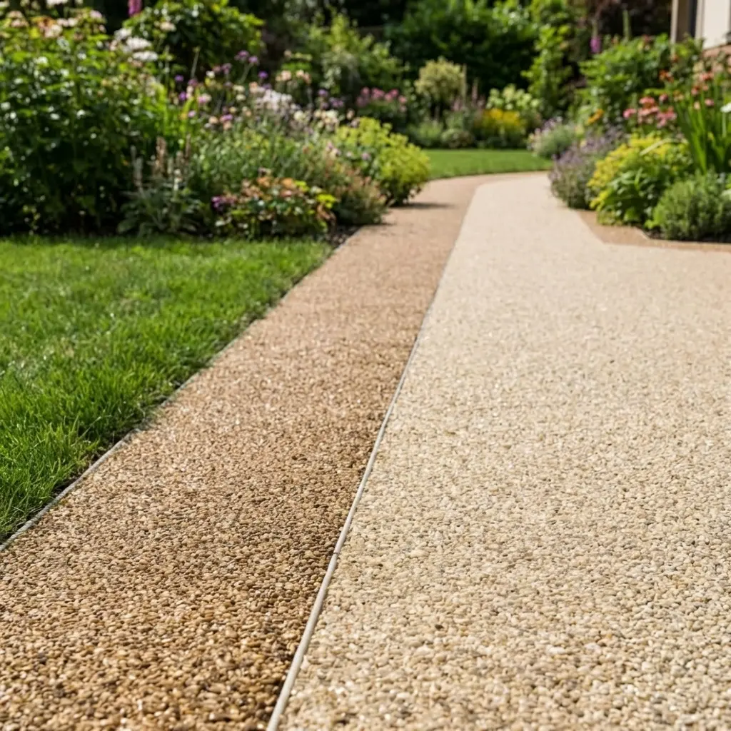 Steinteppich verlegt