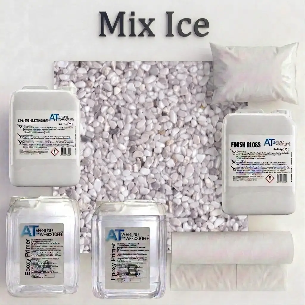 Steinteppich Profi-Set Vlies | Mix Ice | 2,5m² 