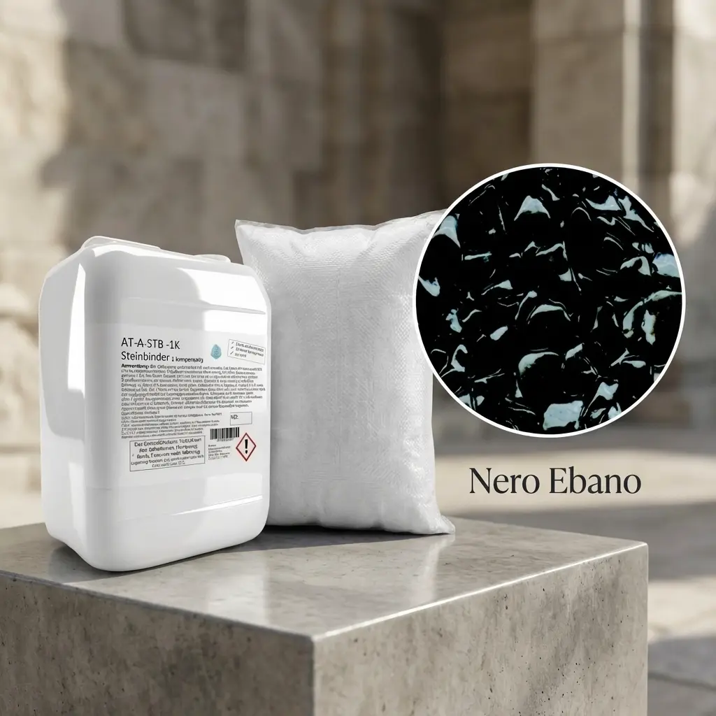 Steinteppich Set| Nero Ebano | 2,5m² 