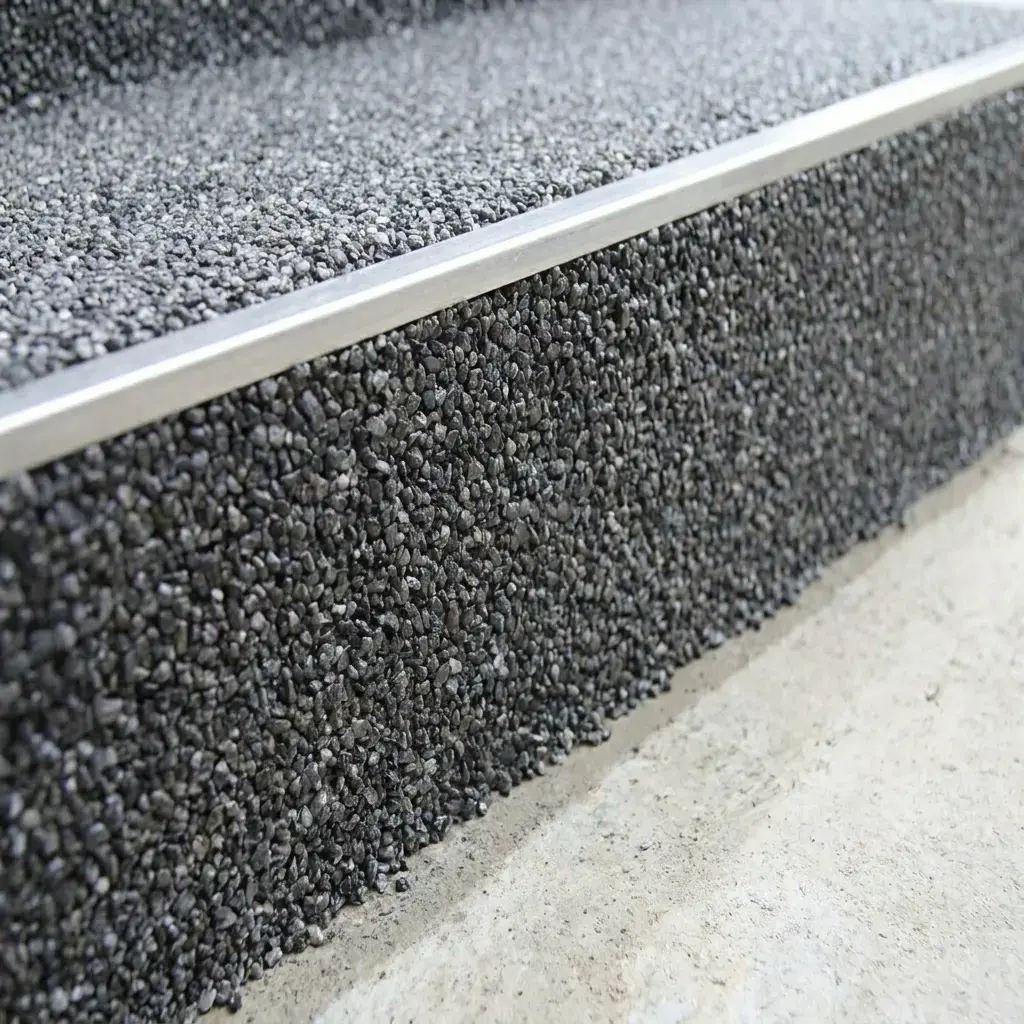 Steinteppich senkrecht auftragen