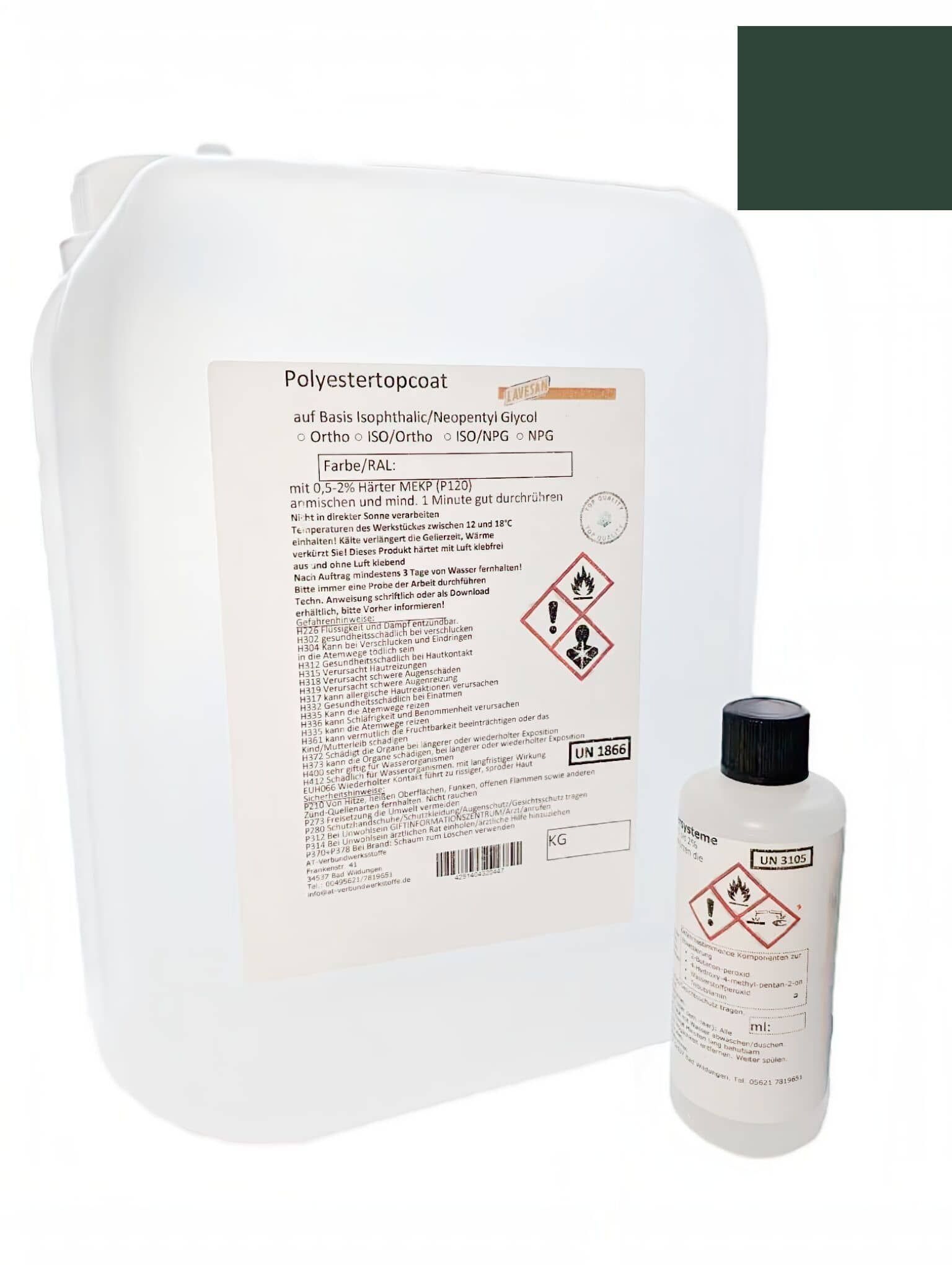 Topcoat ISO/NPG inkl. Härter - Grün RAL 6005 Topcoat ISO/NPG inkl. Härter - Grün RAL 6005