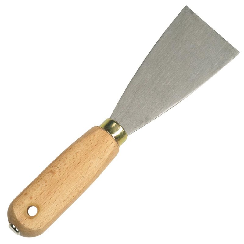 Spachtel mit Holzgriff aus Edelstahl 60mm Spachtel mit Holzgriff aus Edelstahl 60mm