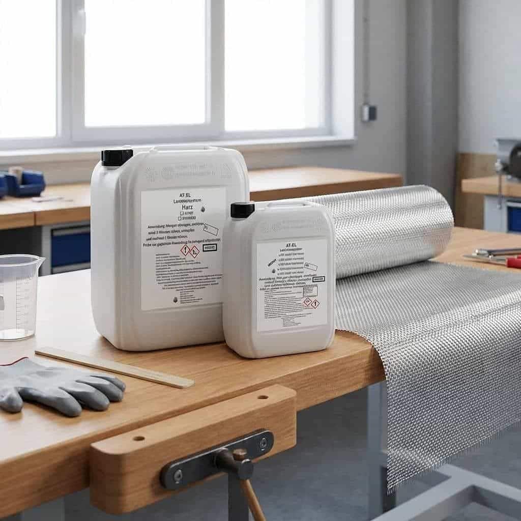 GFK-Set: 1kg Epoxidharz + Glasfilament 390g/m²