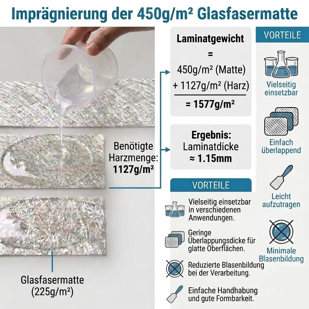 Glasfasermatte 450g/m²