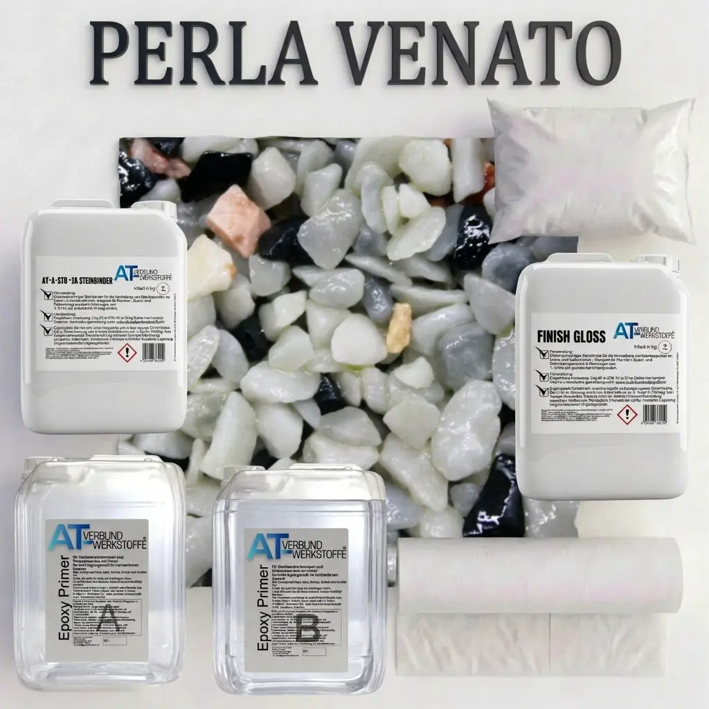 Steinteppich Profi-Set Vlies | Perla Venato | 2,5m² Steinteppich Profi-Set Vlies | Perla Venato | 2,5m²