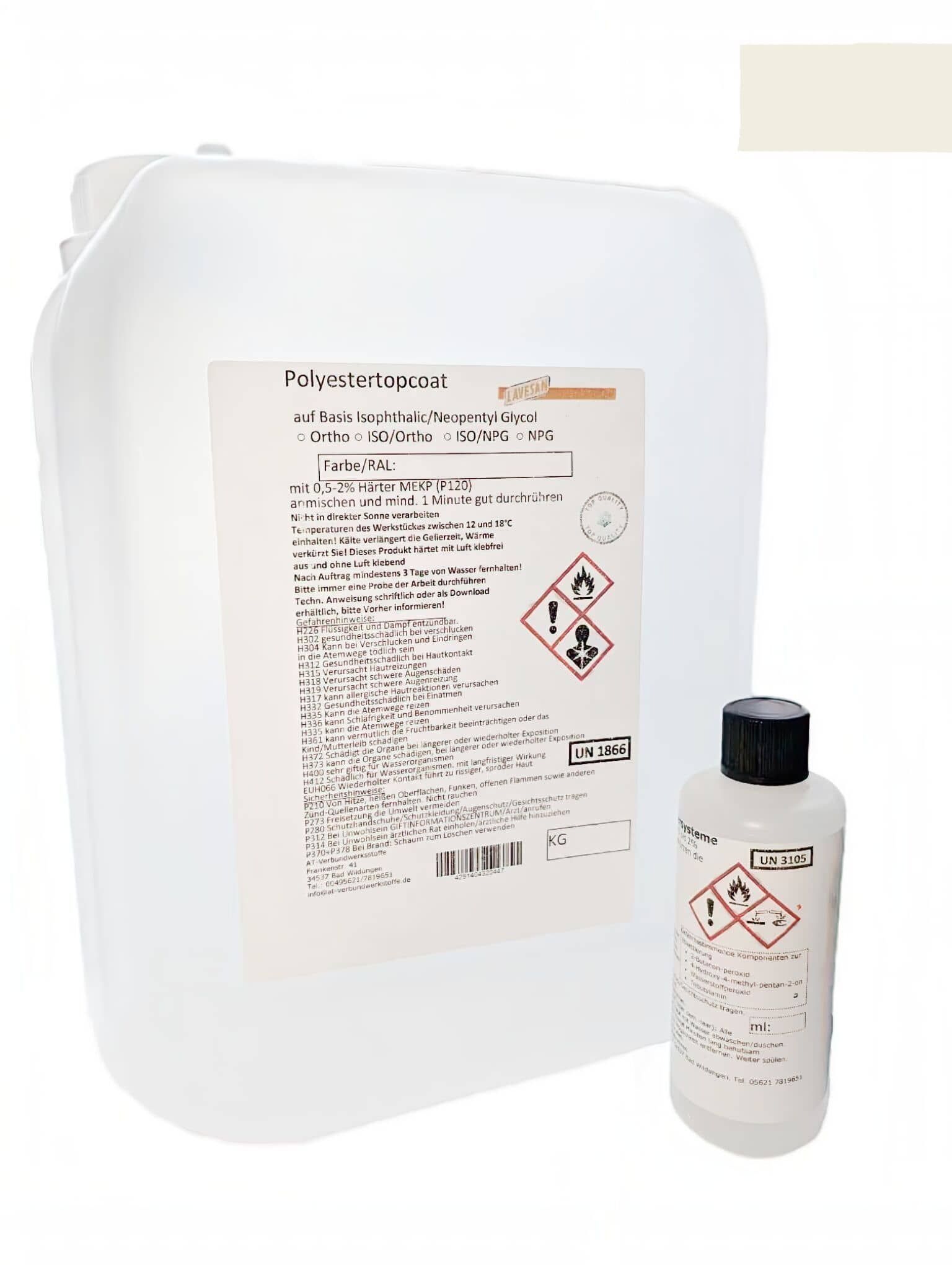 Topcoat ISO/NPG inkl. Härter - Weiß RAL 9010