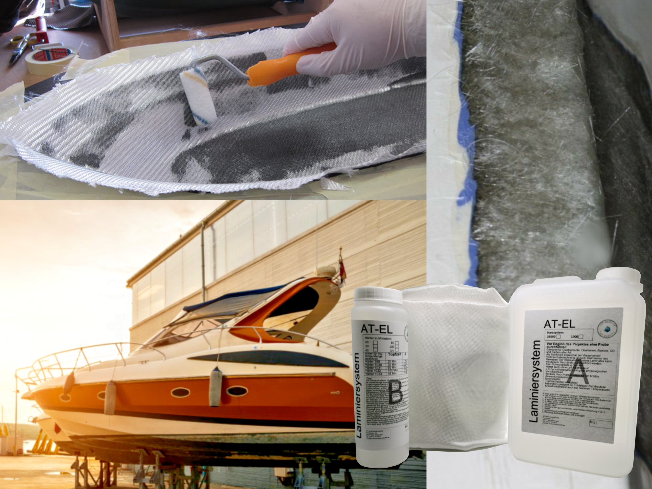 GFK-Set: 4 kg Epoxidharz + Glasfilamentgewebe 230 g/m² GFK-Set: 4 kg Epoxidharz + Glasfilamentgewebe 230 g/m²