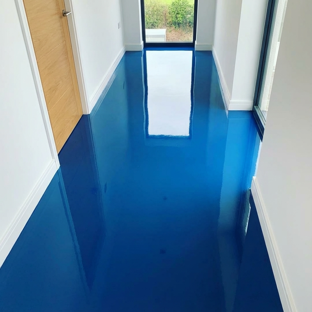 Epoxidharz Bodenbeschichtung AT-EDF100 | enzianblau 5010 Epoxidharz Bodenbeschichtung AT-EDF100 | enzianblau 5010