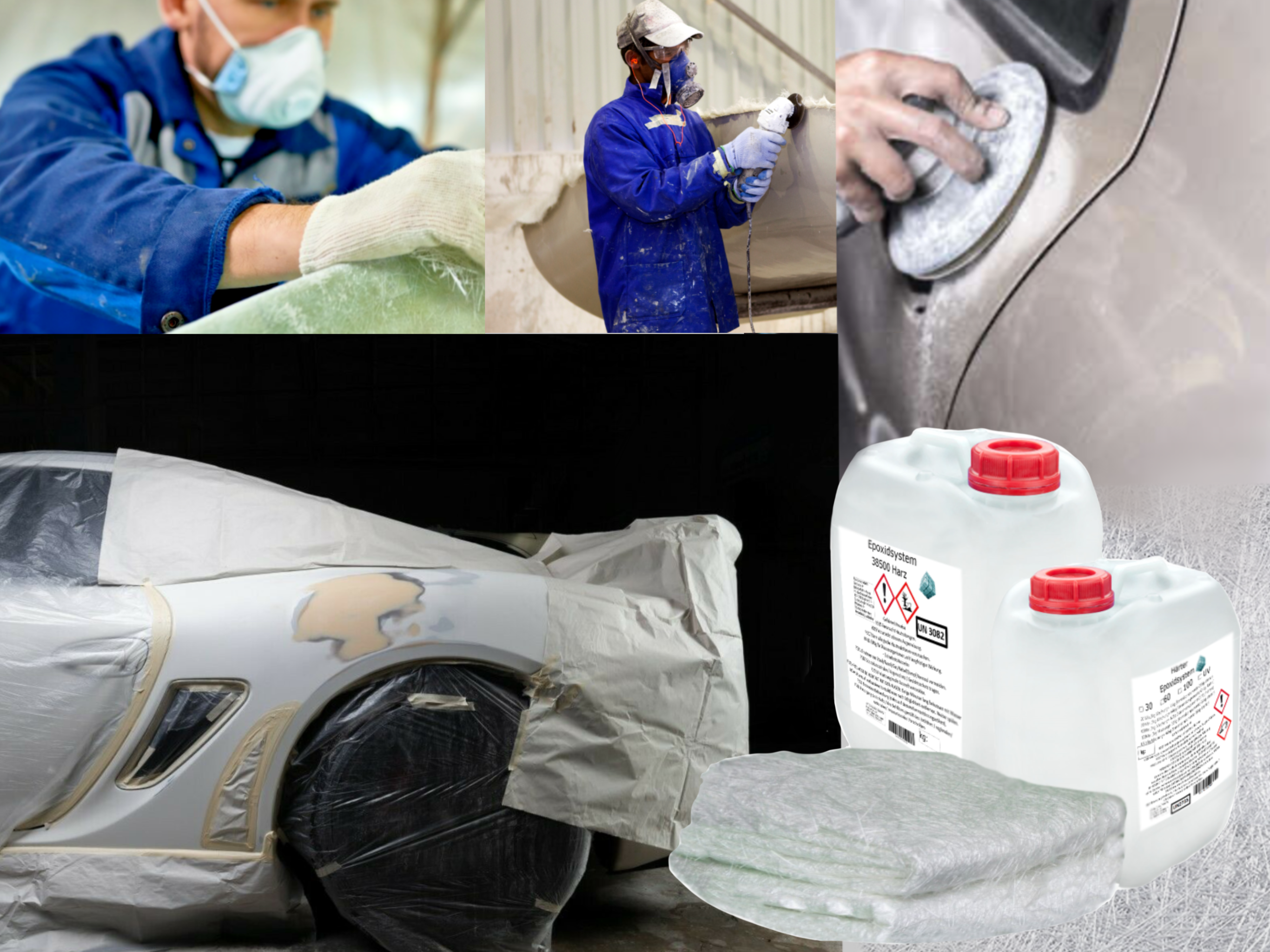 GFK-Set: 5kg Epoxidharz + 10m² Glasfasermatte 375g/m² GFK-Set: 5kg Epoxidharz + 10m² Glasfasermatte 375g/m²