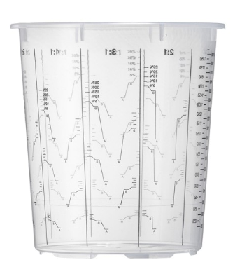 Hochwertige Einmal-Mischbecher 1300ml Hochwertige Einmal-Mischbecher 1300ml