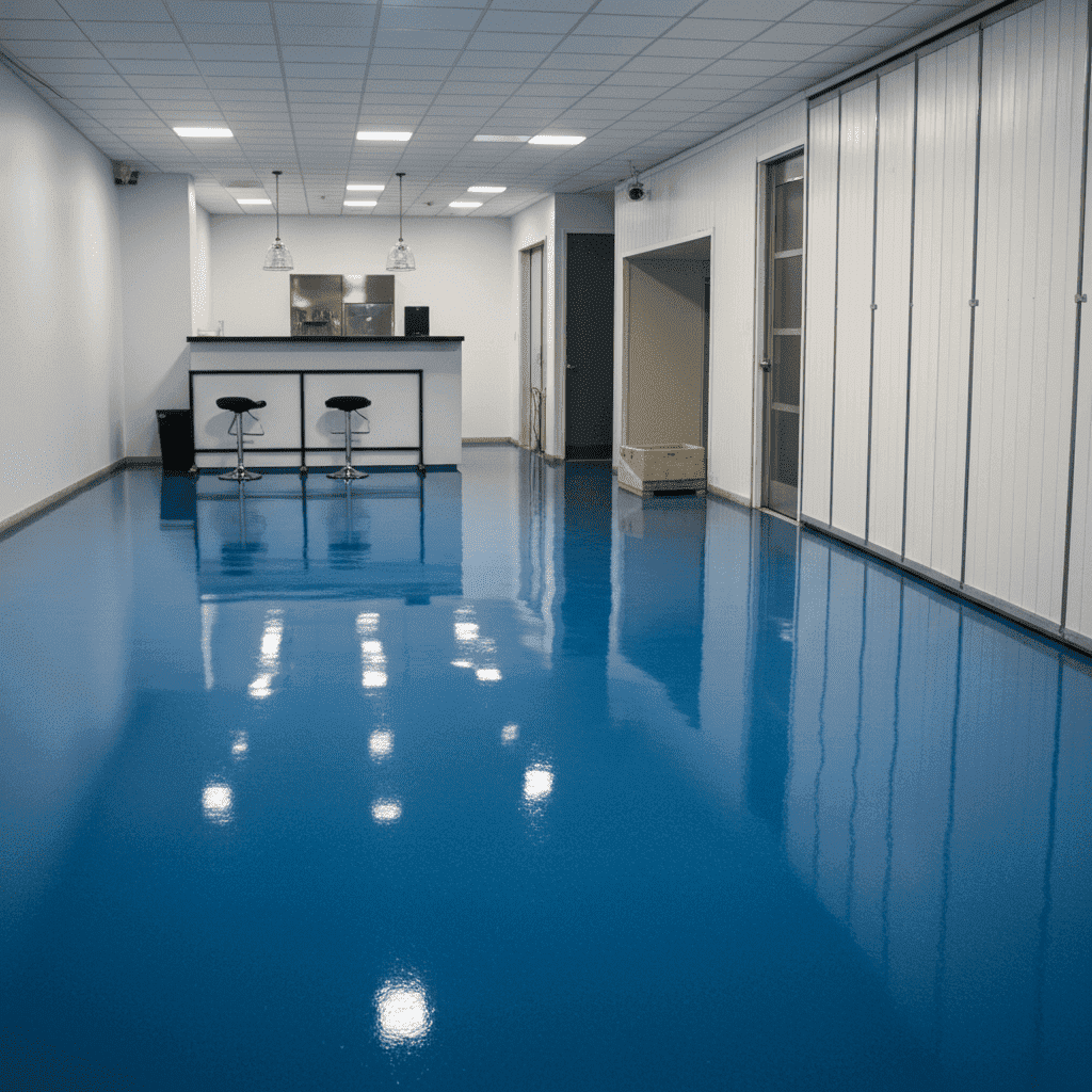 Epoxidharz Bodenbeschichtung AT-EDF 100| Siginalblau 5005 Epoxidharz Bodenbeschichtung AT-EDF 100| Siginalblau 5005