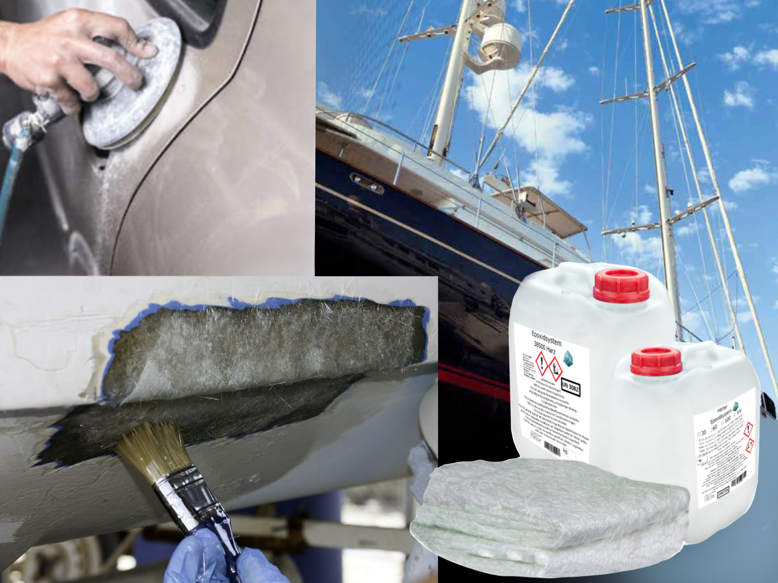 GFK-Set: 4kg Epoxidharz + Glasfasermatte 600g/m² EP